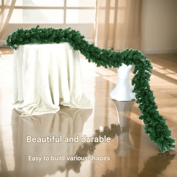 Classic Green Lush Artificial Christmas Garland - 2.7m Green Pine Vine