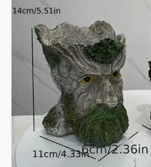 Bearded Old Man Resin Tree Stump Old Man Head Planter - Home & Garden Decor