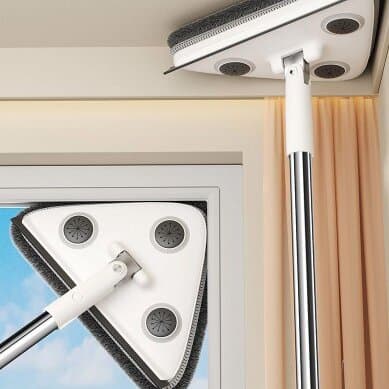 10-Pack Window Cleaning Sets - Each with Rod, Triangular Head & 2 Cloths