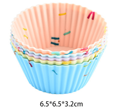 Style 1 Silicone Mini Cake Molds (30 Pack) - 6.5 × 6.5 × 3.2 cm