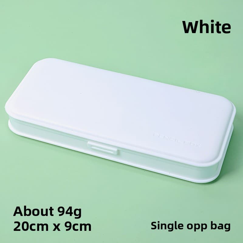 3-Pack White Macaron Color Pencil Case with Multi-Compartment Storage