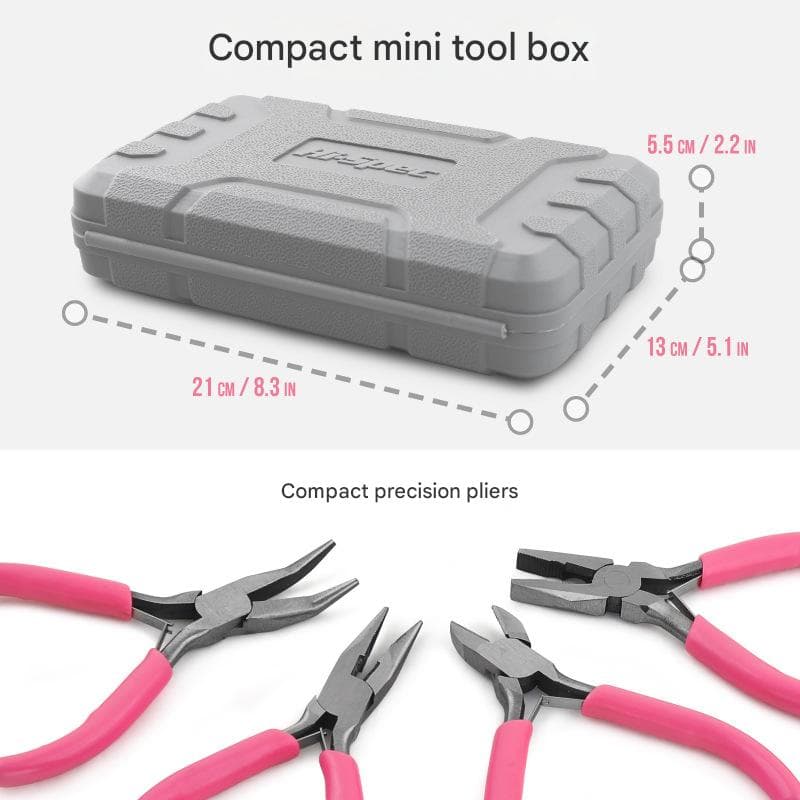11-Piece Precision Craft & Jewelry Making Tool Kit with Portable - Green
