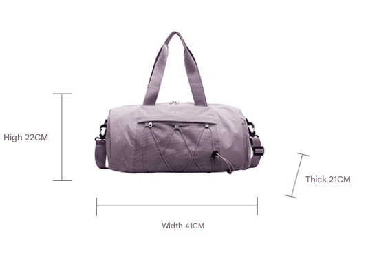 Pink Sports Gym Bag for Women - Lightweight Travel Duffel with Wet/Dry
