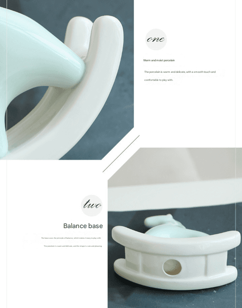 Green Modern Ceramic Rocking Horse Ornament - Porcelain Figurine for Desk