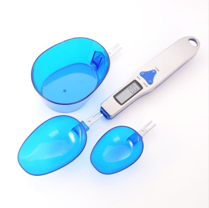 Blue High Precision Digital Spoon Scale - Electronic Measuring Scoop - 300g