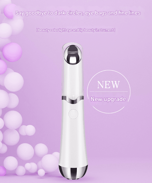 White Sonic Eye & Lip Massager with Red & Blue Light Therapy - Heated