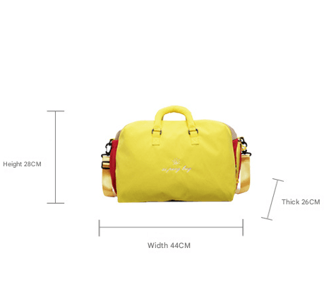Black Color-Block Travel Bag - Large Capacity Women's Handbag for Leisure
