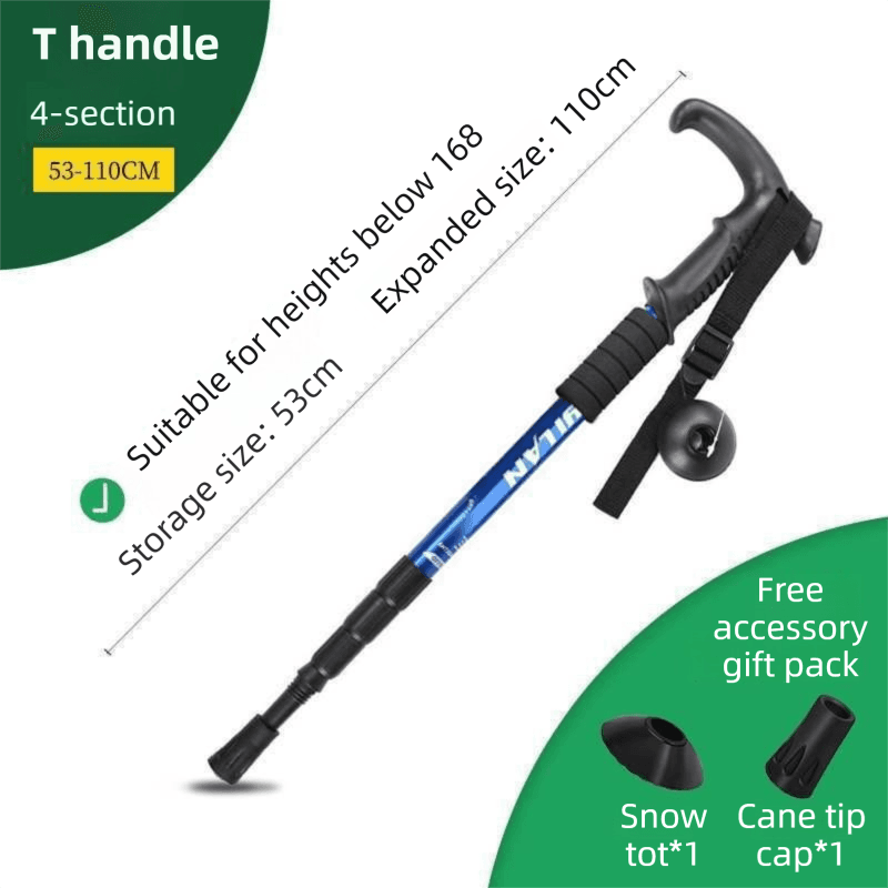 53-110 cm Blue Ultralight Telescopic Aluminum - Blue Telescopic Aluminum