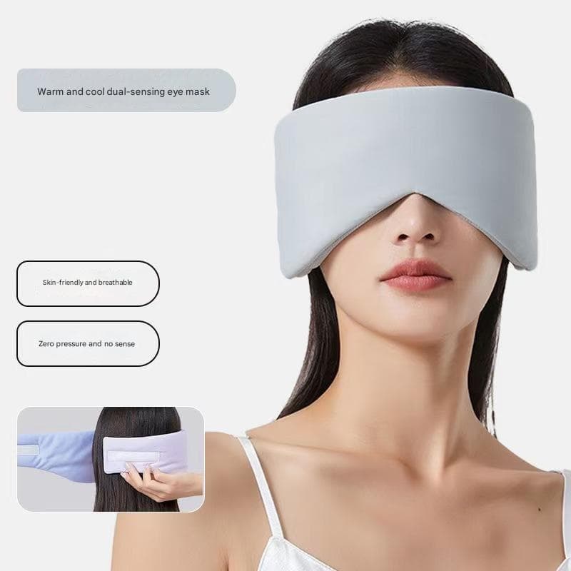 Grey Reversible All-Season Sleep Mask - Cooling & Warming with Sound