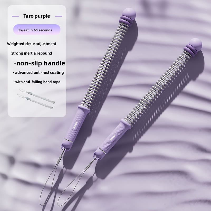 Purple Multifunctional Cordless Battle Rope with Adjustable Weight Rings