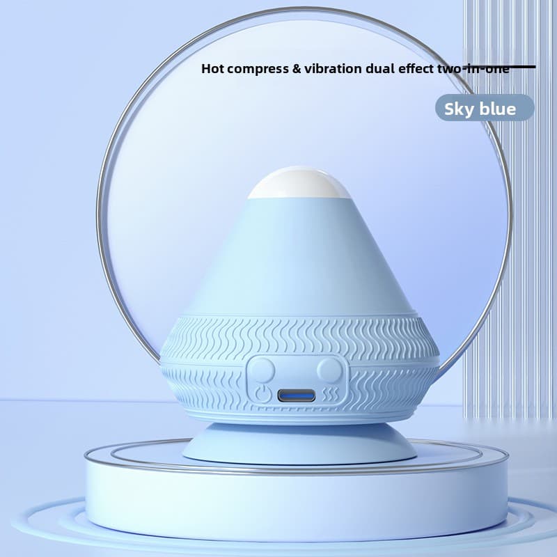 Blue Electric Suction Fascia Massage Ball with Heated - Blue Massage