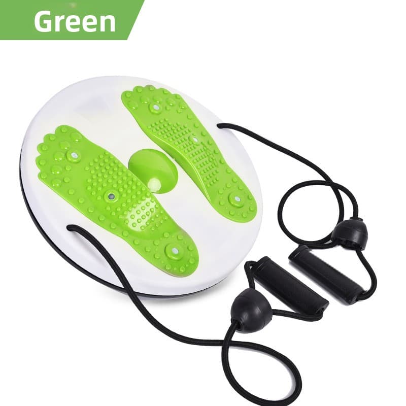 Green Magnetic Waist Twisting Disc with Resistance Bands - Green Disc