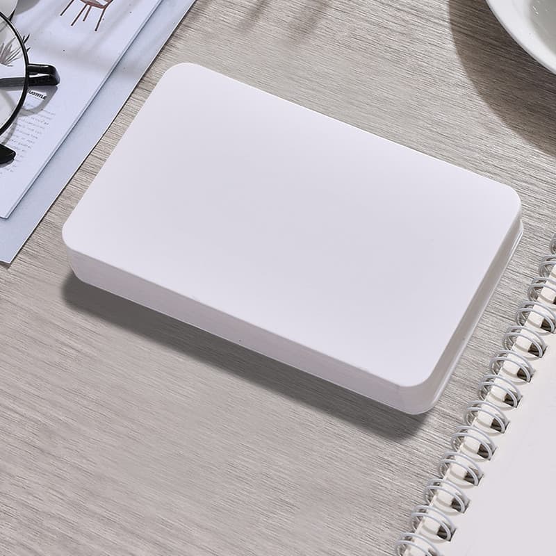 White 4 Pack Blank Cardstock DIY Flashcards Message Notes 90mm x 55mm