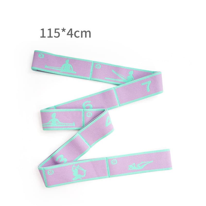 Pink and Blue 9-Loop Yoga Stretch Strap - Numbered Band for Flexibility