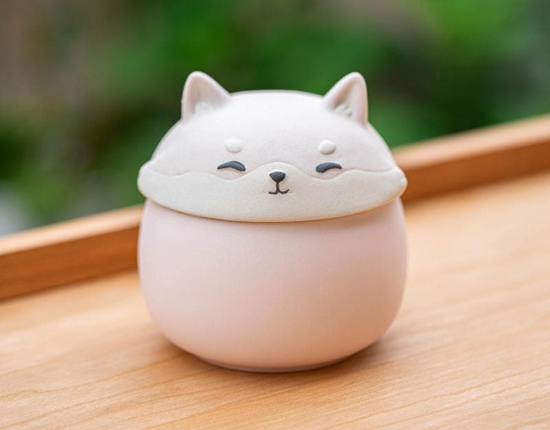 Artisan Ceramic Sealed Storage Jar with Animal Design - Airtight Tea - Pink