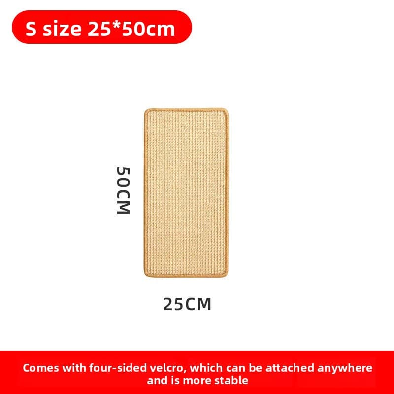 3-PCS Self-Adhesive Sisal Cat Scratching Mat Vertical Wall - 25 cm*50 cm