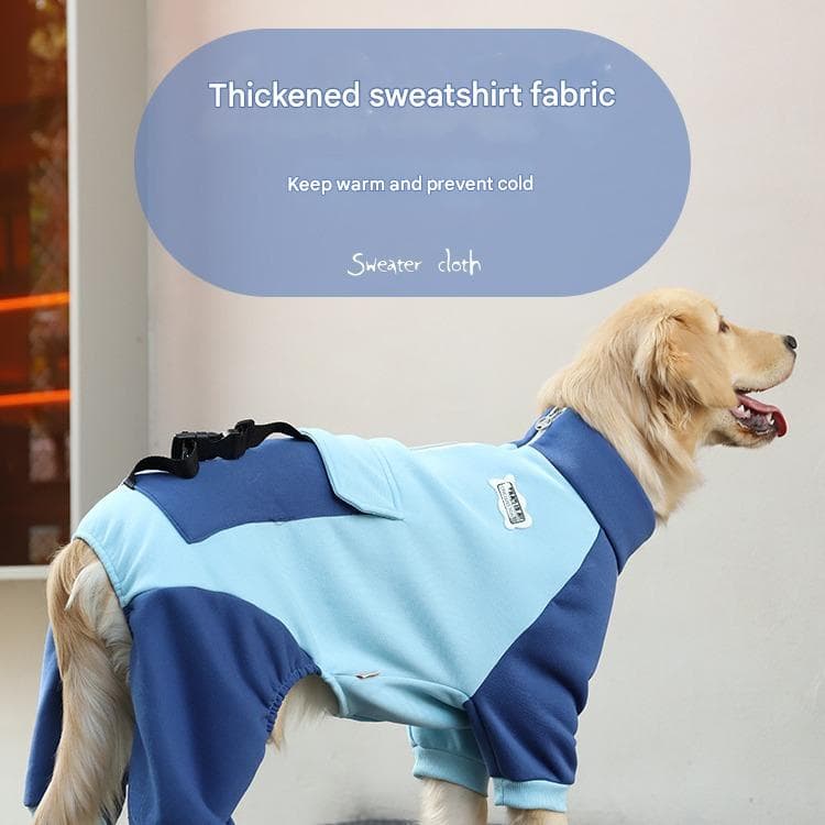 Turmeric Sporty Dog Onesie with Back Zipper & Pockets - Size 4XL - Size: 4XL