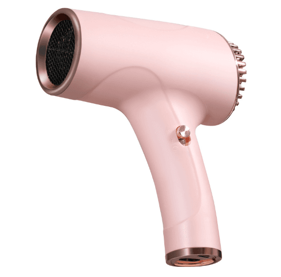 Pink Ultra-Lightweight Ionic Cordless Hair Dryer, USB Rechargeable Portable