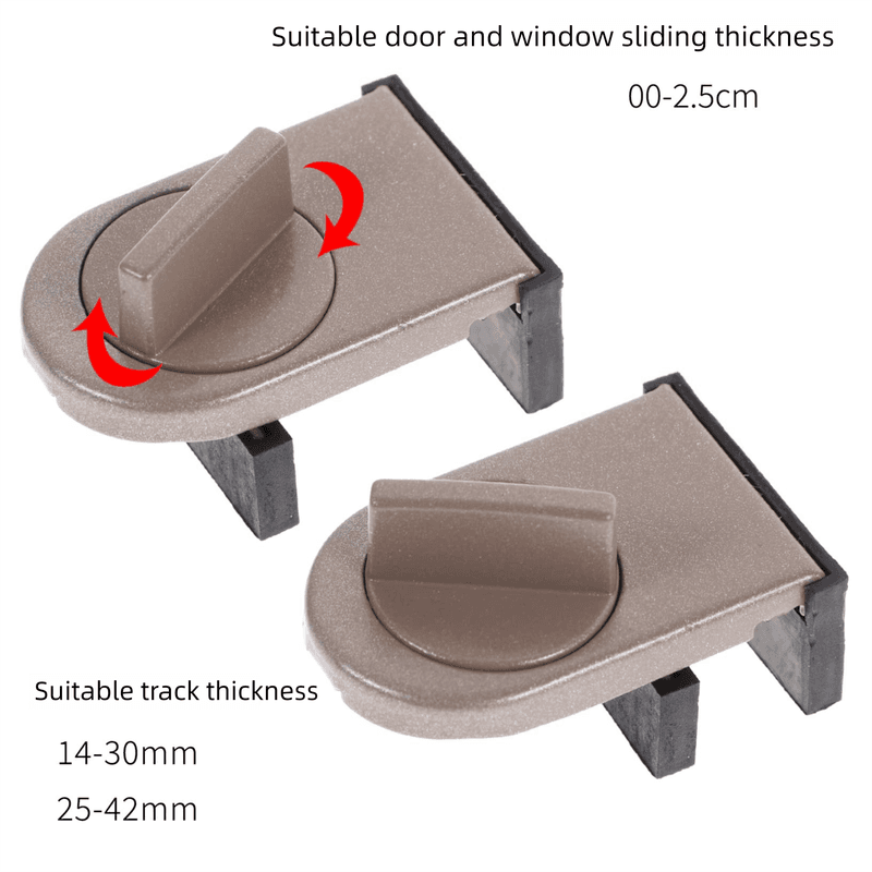 3-Piece Black Window Lock & Door Limiting Device - Multi-Functional