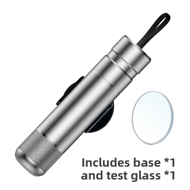 Silver 2-in-1 Emergency Car Escape Tool - Spring-Loaded Window Breaker