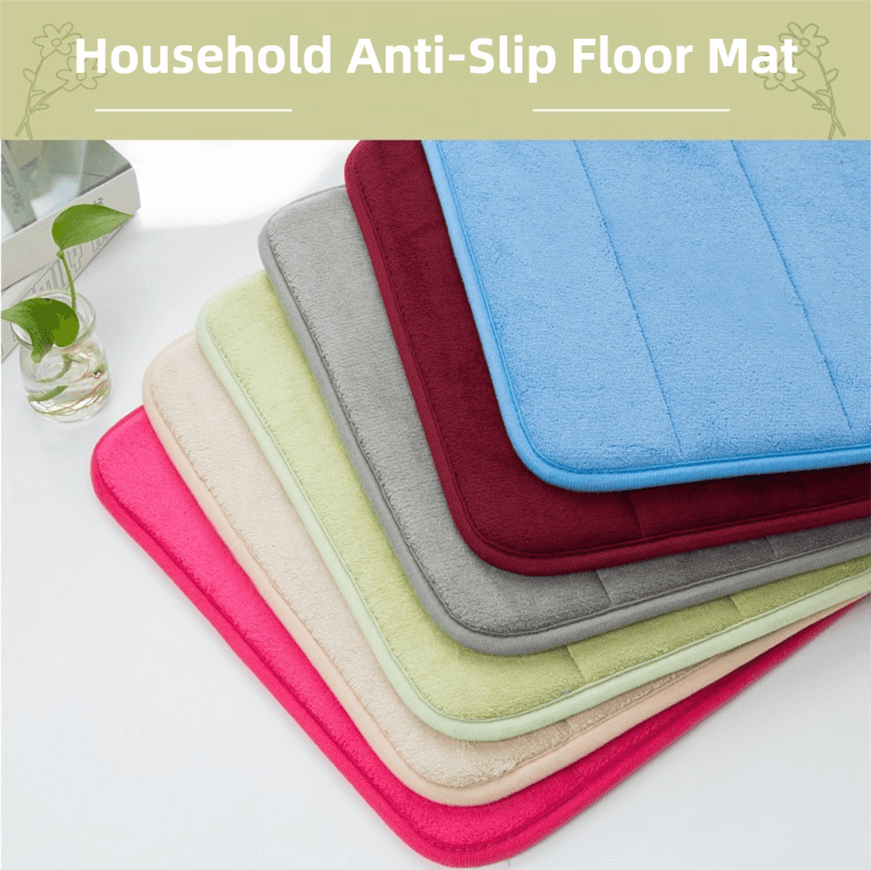 Grey Ultra-Absorbent Non-Slip Thickened Bath Mat (1.8 × 45 × 70 cm)