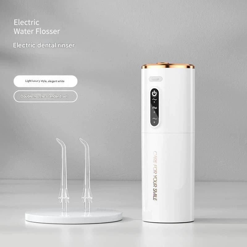 Portable Electric Water Flosser - USB-C Rechargeable, Multiple Modes - White