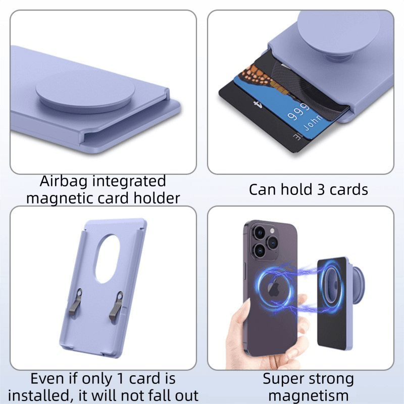 2-Pack 2-in-1 Black Magnetic Card Wallet Integrated Pop - Black Card Wallet
