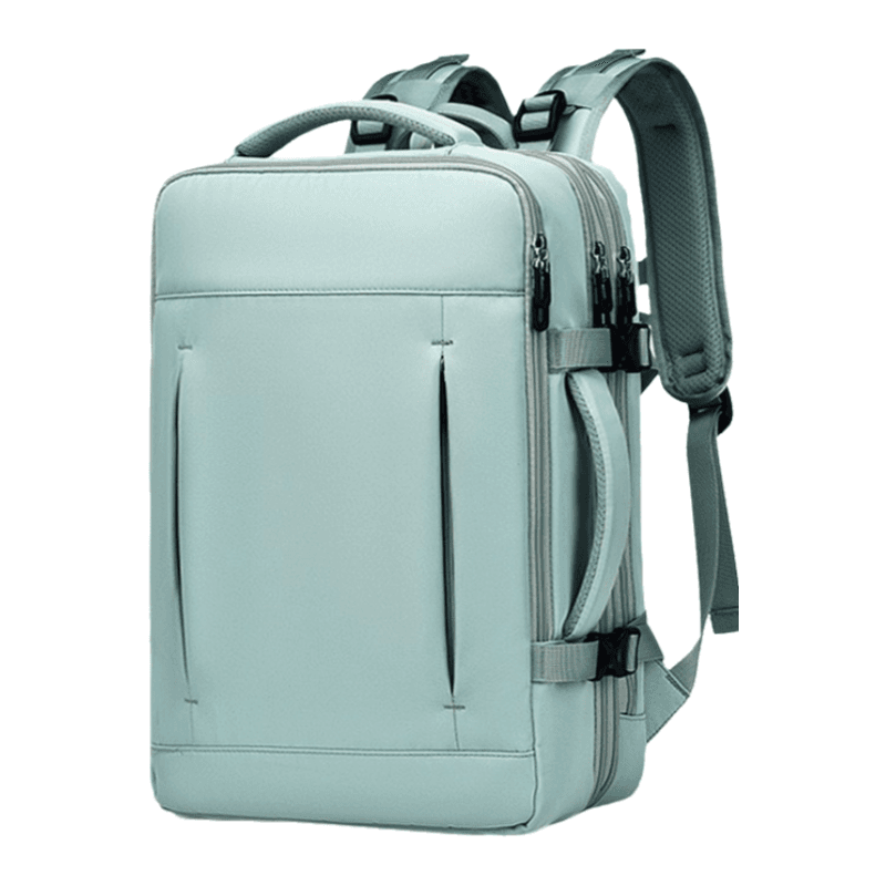 Green Expandable Travel Laptop Backpack with USB Charging Port - 45 × 32 cm