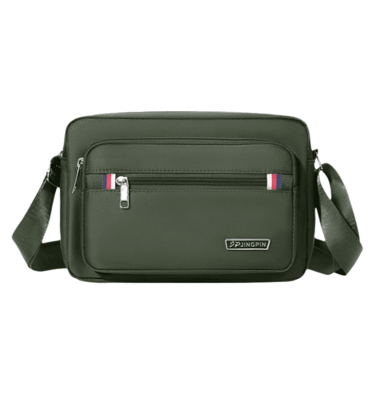 Green Dual-Style Men's Oxford Cloth Crossbody Bag Bundle - Oxford Cloth