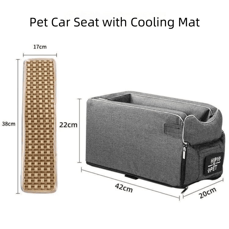 Thickened Pet Car Seat for Center Console (42 × 20 × 22 cm) - Dog & Cat