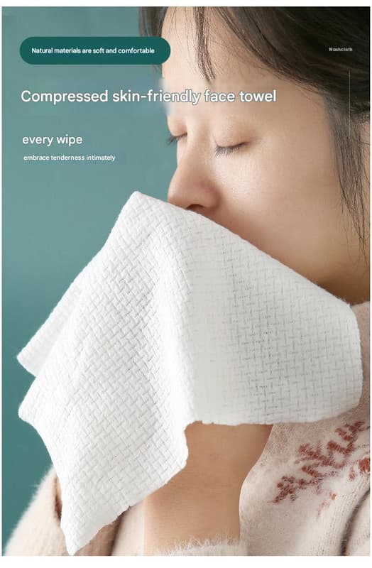 8 Packs (160 Total) Portable Cotton Compressed Towels - Soft, Absorbent Face