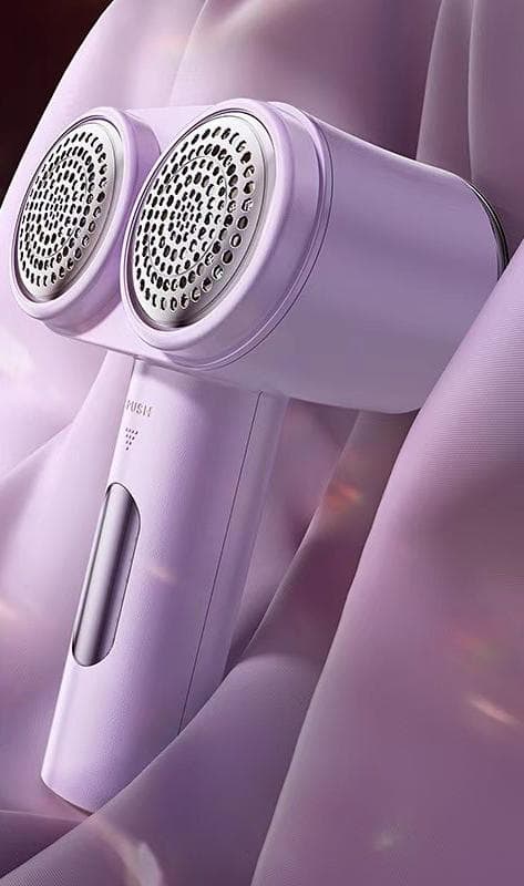 Dual-Head Electric Lint Remover - USB-C Rechargeable, LED - 6 Purple