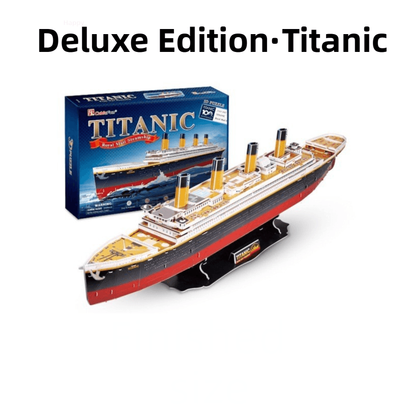 Deluxe Edition (113Pieces) 3D Titanic Ship Model Puzzle Kit - DIY Nautical