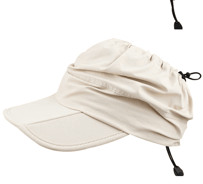 Beige Outdoor Quick Dry Sun Hat - Foldable Visor Cap - UV Protection - 55-58