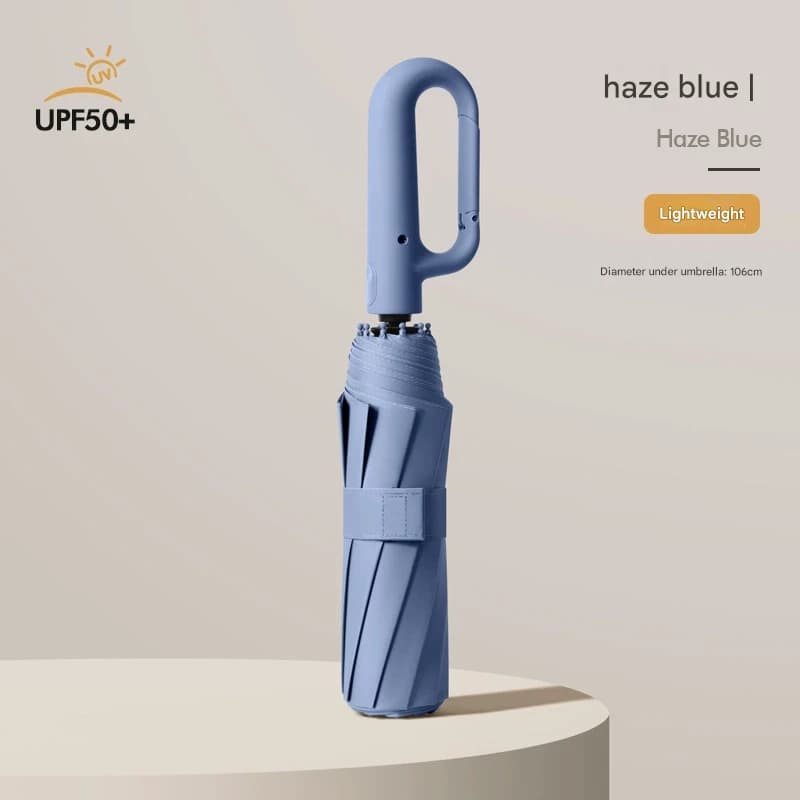 Automatic Open/Close Umbrella with UPF50+ Sun Protection - 10-Rib - Blue