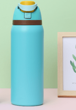 Light Blue 32oz 304 Stainless Steel Insulated Water Bottle - Dual-Drink