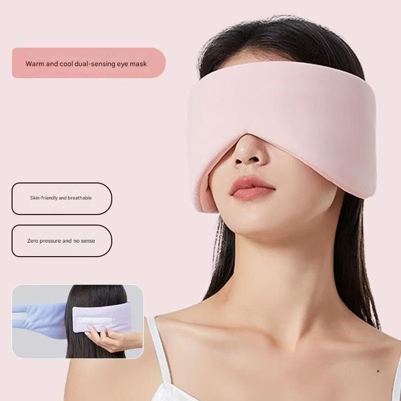 Pink Reversible All-Season Sleep Mask - Cooling & Warming with Sound