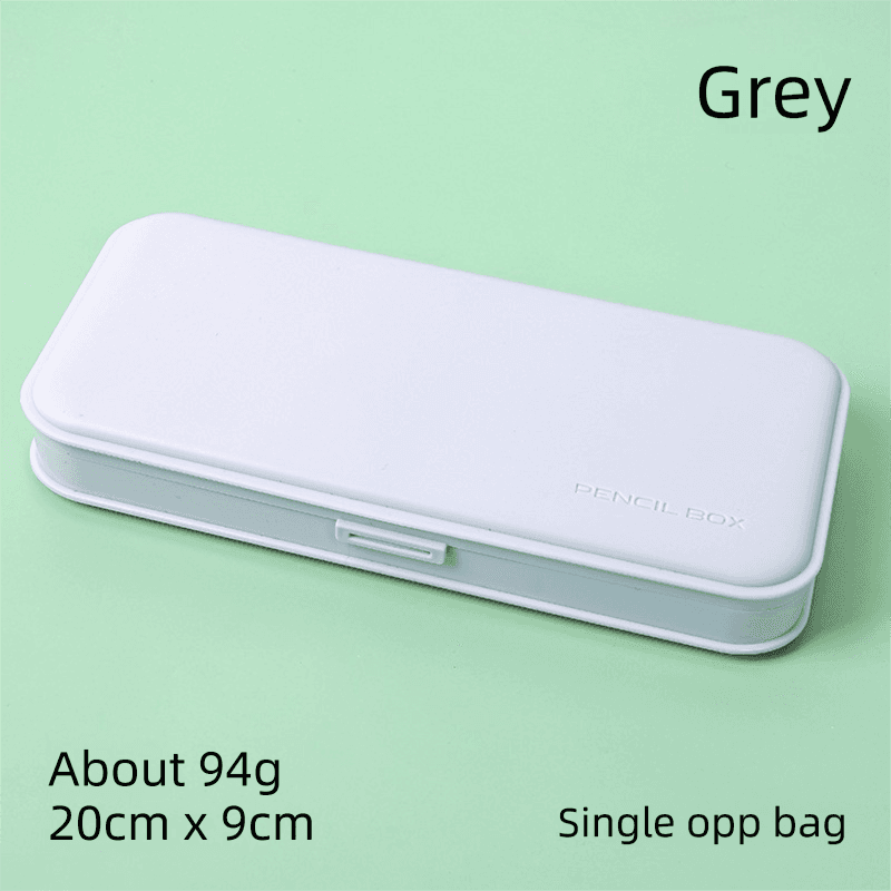3-Pack Grey Macaron Color Pencil Case with Multi-Compartment Storage