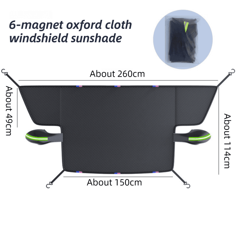 Car Protector with Extra-Large 253 cm Coverage - All-Season - Black & Green