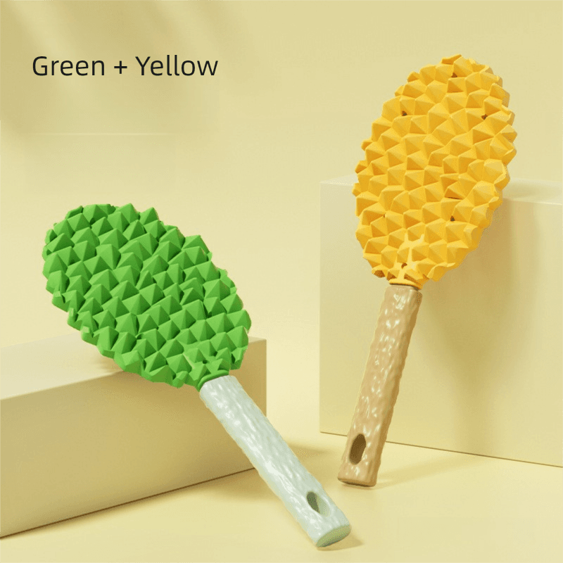 Green and Yellow Pet Durian Massage Comb 2-Pack - Cat Deshedding Brush