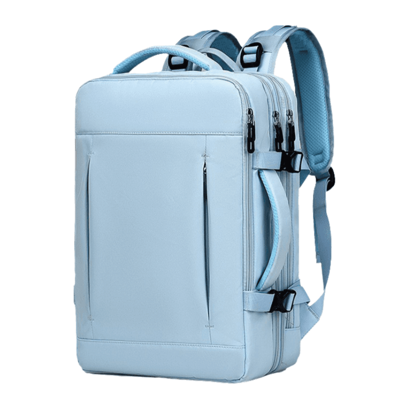Blue Expandable Travel Laptop Backpack with USB Charging Port - 45 × 32 cm