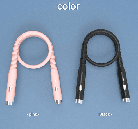 Black Hands-Free LED Neck Reading Light - USB Rechargeable with 3 Color