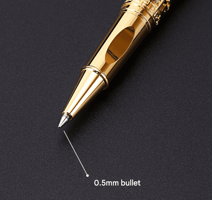 Black Two-piece Set Retro Dragon Head Signature Pen Gift Set - Full Metal
