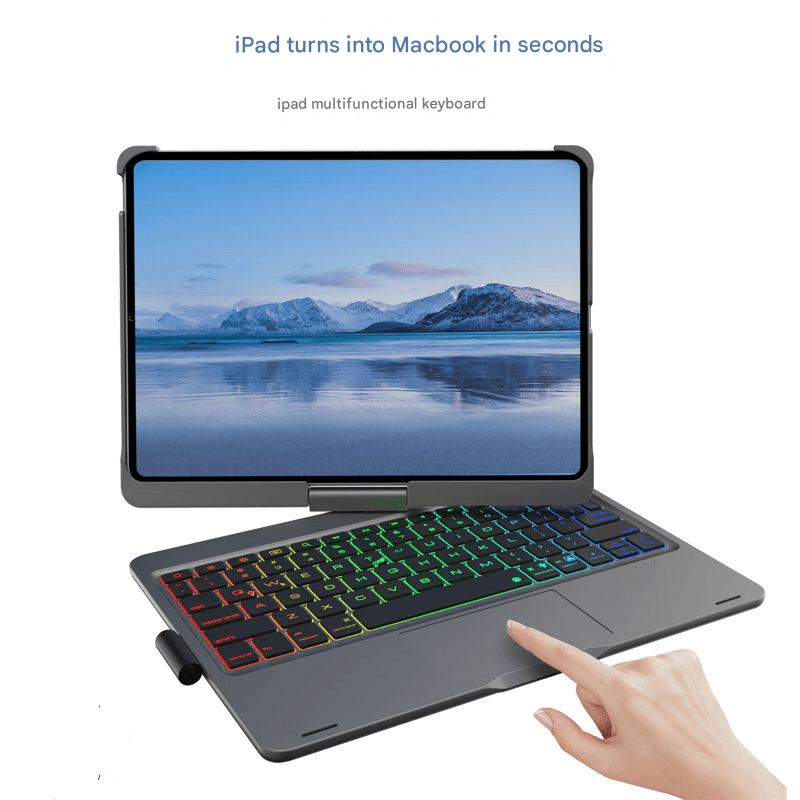 Silver Magic Keyboard Case for ipad Air6/Air7 11-inch, Bluetooth Keyboard