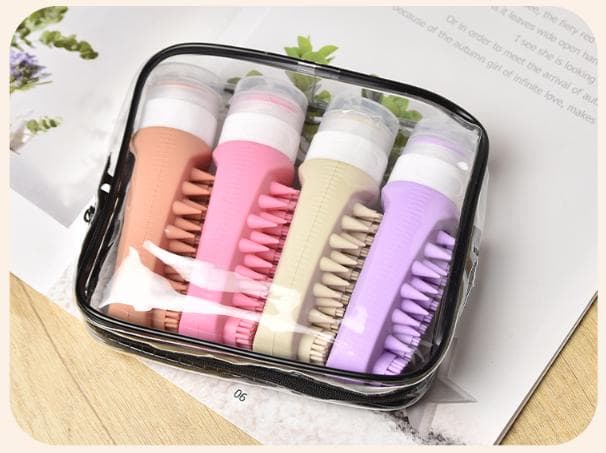 Combination A Travel silicone refillable water bottle set - 4-pack