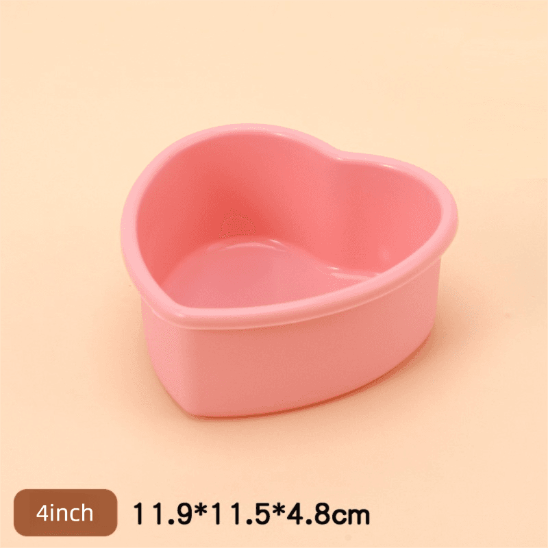 4 Inch Heart Shaped Silicone Cake Mould - Small Non-Stick Pink - 11.9 cm