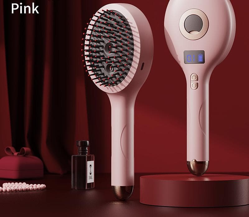 4-in-1 SPA Scalp Care Massage Comb - Red Light Therapy, Nano Steam - Pink