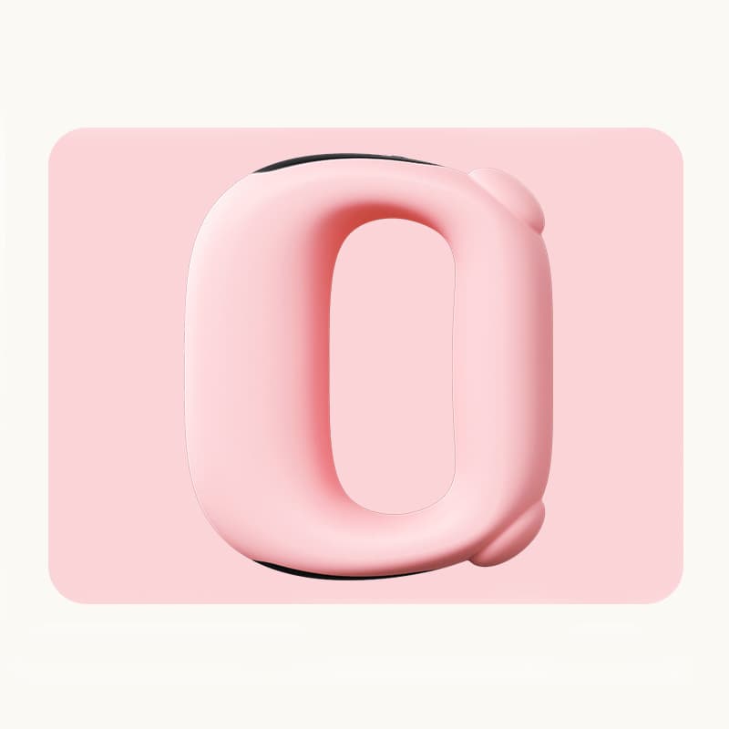 Pink Portable Fascia Massage Ring Vibration Massager with Heat and LED