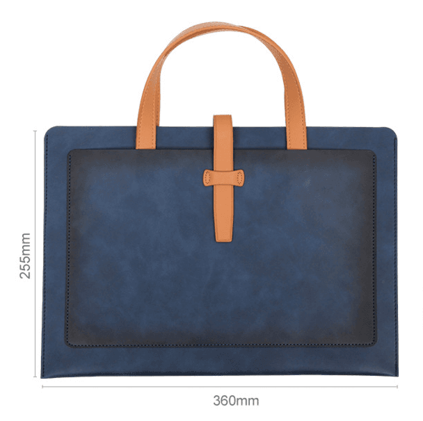 Grey Professional Large Capacity PU Leather Briefcase - Waterproof Business