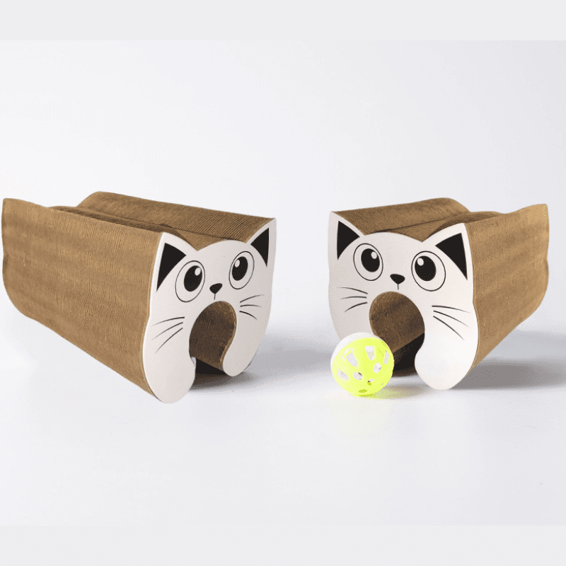 2-Pack Creative Accordion Cat Scratcher (Cat Head Design, 23 × 23 × 10 cm)